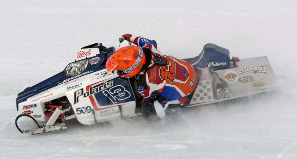 Amsoil PJ Wanderschied - Amsoil Snowmobile Derby - Courtesy of Snow Goer Magazine